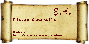 Elekes Annabella névjegykártya